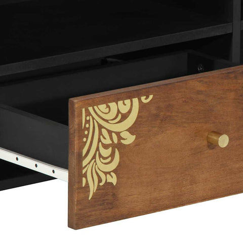 vidaXL TV Cabinet with Drawer Brown 80 x 33.5 x 46 cm Solid Mango wood