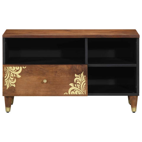 vidaXL TV Cabinet with Drawer Brown 80 x 33.5 x 46 cm Solid Mango wood