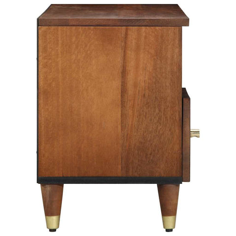 vidaXL TV Cabinet with Shelf Brown 100 x 33.5 x 46 cm Solid Mango wood