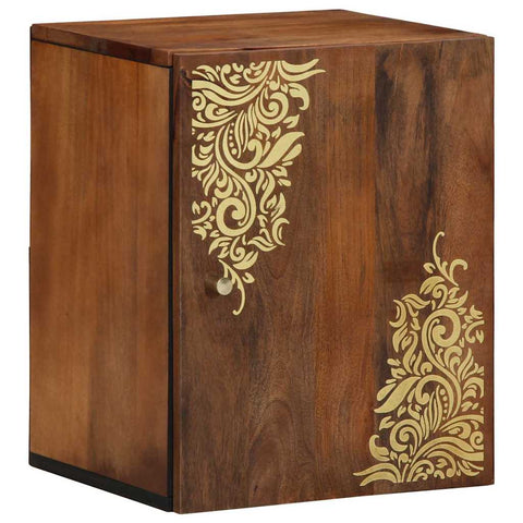 vidaXL Bathroom Cabinet Brown 38 x 33.5 x 48 cm Solid Mango wood