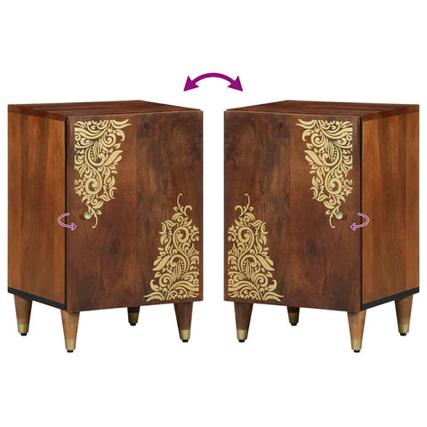 vidaXL Bathroom Cabinet Brown 38 x 33.5 x 58 cm Solid Mango wood