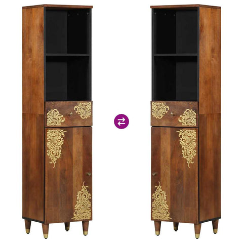 vidaXL Sideboard with Drawer Brown 38 x 33.5 x 160 cm Solid Mango wood
