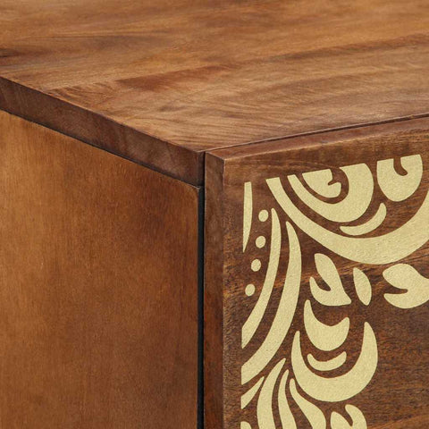 vidaXL Sideboard with Drawer Brown 40 x 33.5 x 75 cm Solid Mango wood