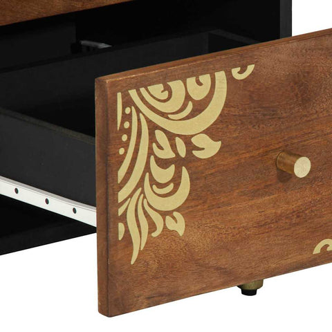 vidaXL Sideboard with Drawer Brown 40 x 33.5 x 75 cm Solid Mango wood