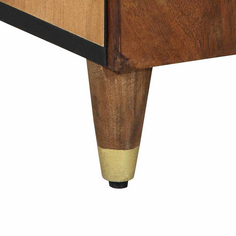 vidaXL Sideboard with Shelf Brown 60 x 33.5 x 75 cm Solid Mango wood