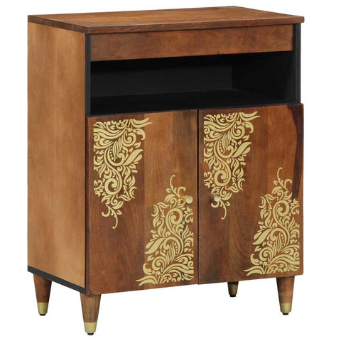 vidaXL Sideboard with Shelf Brown 60 x 33.5 x 75 cm Solid Mango wood