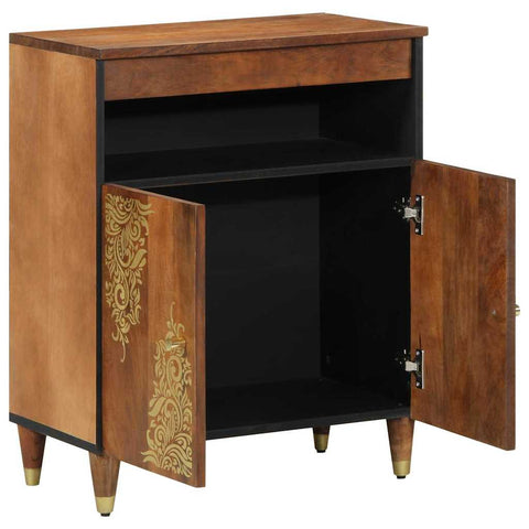 vidaXL Sideboard with Shelf Brown 60 x 33.5 x 75 cm Solid Mango wood