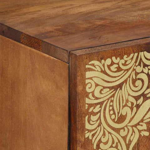 vidaXL Sideboard with Shelf Brown 60 x 33 x 75 cm Solid Mango wood