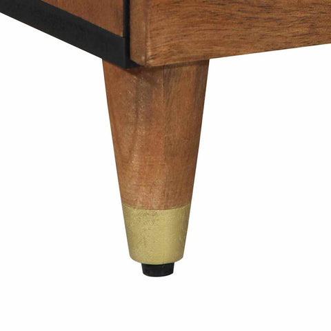 vidaXL Sideboard with Shelf Brown 80 x 33.5 x 75 cm Solid Mango wood