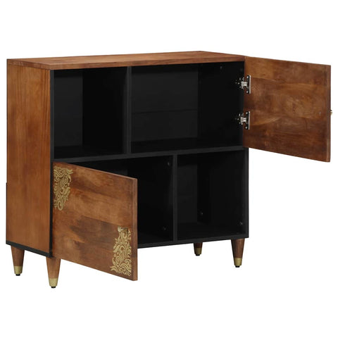 vidaXL Sideboard with Shelf Brown 80 x 33.5 x 75 cm Solid Mango wood