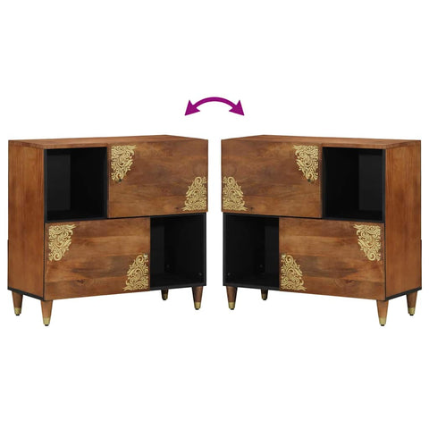 vidaXL Sideboard with Shelf Brown 80 x 33.5 x 75 cm Solid Mango wood