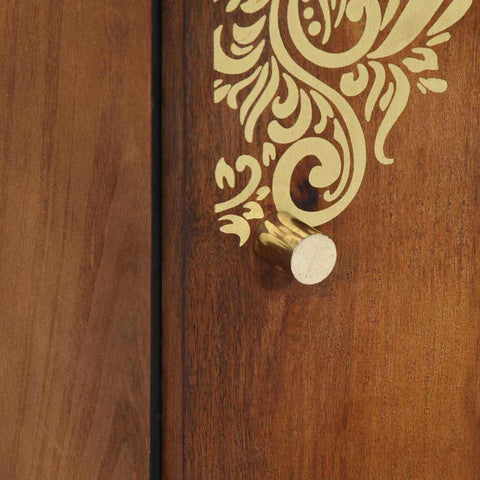 vidaXL Highboard with Drawer Brown 40 x 33.5 x 110 cm Solid Mango wood