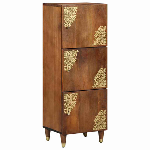 vidaXL Highboard with Drawer Brown 40 x 33.5 x 110 cm Solid Mango wood