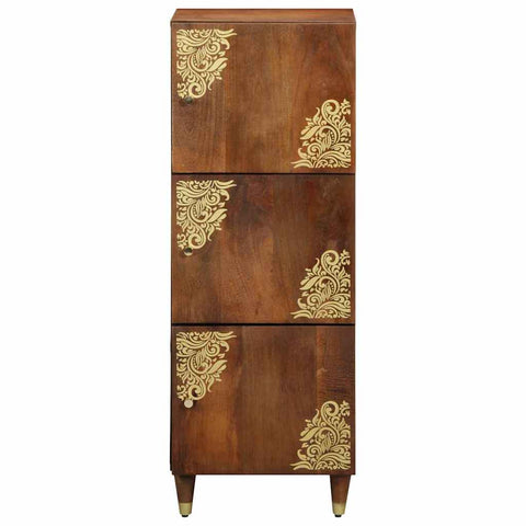 vidaXL Highboard with Drawer Brown 40 x 33.5 x 110 cm Solid Mango wood