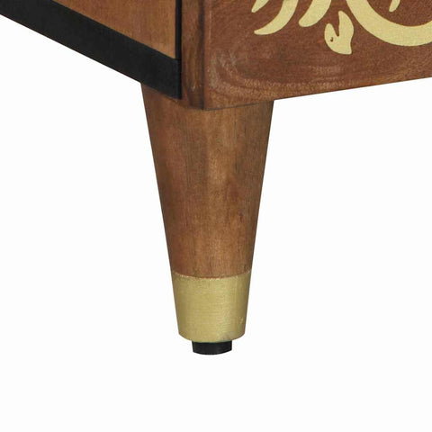vidaXL Highboard with Shelf Brown 60 x 33.5 x 100 cm Solid Mango wood