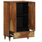 vidaXL Highboard with Shelf Brown 60 x 33.5 x 100 cm Solid Mango wood