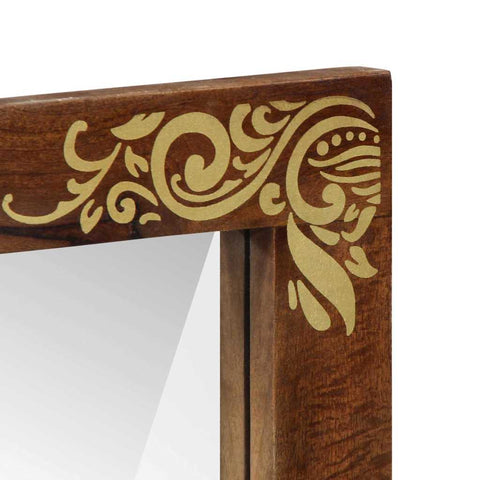 vidaXL Bathroom Mirror Brown 50 x 70 x 3 cm Solid Mango wood