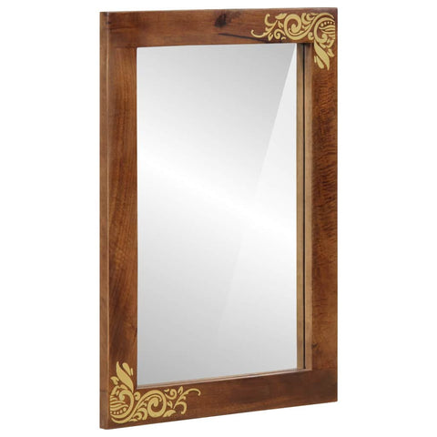vidaXL Bathroom Mirror Brown 50 x 70 x 3 cm Solid Mango wood