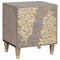 vidaXL Bedside Cabinet Grey 40 x 33 x 46 cm Solid mango wood