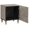 vidaXL Bedside Cabinet Grey 40 x 33 x 46 cm Solid mango wood
