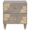 vidaXL Bedside Cabinet Grey 40 x 33 x 46 cm Solid mango wood