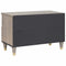 vidaXL TV Cabinet with Shelf Grey and Gold Solid Mango wood