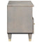 vidaXL TV Cabinet with Shelf Grey and Gold Solid Mango wood