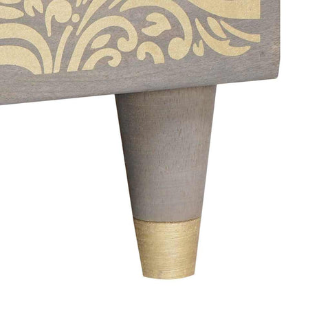 vidaXL Coffee Table Grey 80 x 50 x 40 cm Solid mango wood