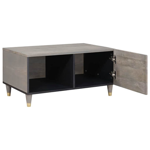 vidaXL Coffee Table Grey 80 x 50 x 40 cm Solid mango wood