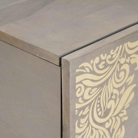 vidaXL Coffee Table Grey 80 x 50 x 40 cm Solid mango wood