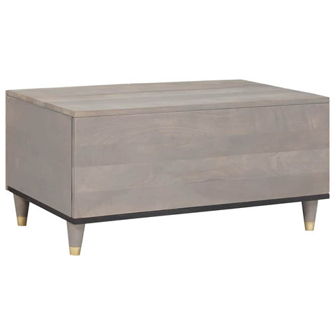 vidaXL Coffee Table Grey 80 x 50 x 40 cm Solid mango wood