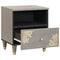 vidaXL Bedside Cabinet Grey 40 x 33 x 46 cm Solid mango wood