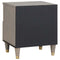 vidaXL Bedside Cabinet 2 pcs Grey 40 x 33 x 46 cm Solid mango wood