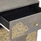 vidaXL Bedside Cabinet Grey 50 x 33 x 60 cm Solid mango wood