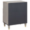vidaXL Bedside Cabinet Grey 50 x 33 x 62 cm Solid mango wood