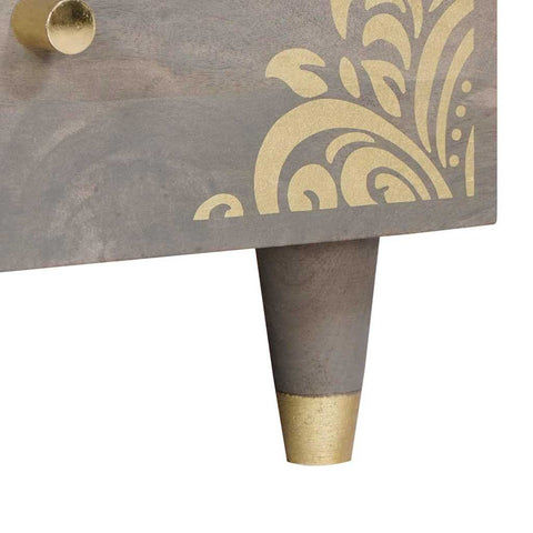 vidaXL Coffee Table with Drawer Grey 80 x 54 x 40 cm Solid mango wood