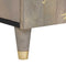 vidaXL TV Cabinet Grey and Gold 105 x 33.5 x 46 cm Solid Mango wood