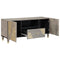 vidaXL TV Cabinet Grey and Gold 105 x 33.5 x 46 cm Solid Mango wood