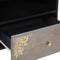 vidaXL TV Cabinet Grey and Gold 80 x 33.5 x 46 cm Solid Mango wood