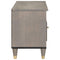 vidaXL TV Cabinet Grey and Gold 80 x 33.5 x 46 cm Solid Mango wood