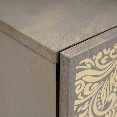 vidaXL Bathroom Wall Cabinet Grey 38 x 33 x 48 cm Solid Mango wood