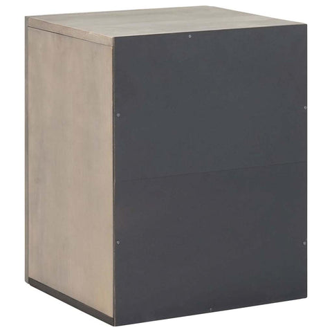 vidaXL Bathroom Wall Cabinet Grey 38 x 33 x 48 cm Solid Mango wood