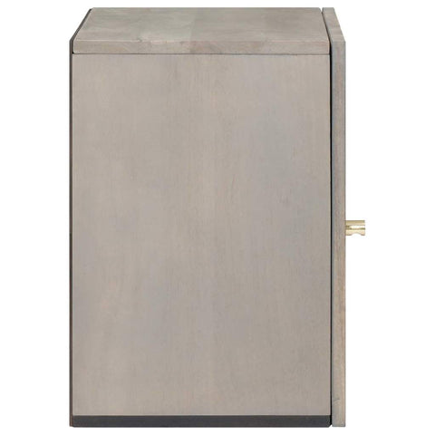 vidaXL Bathroom Wall Cabinet Grey 38 x 33 x 48 cm Solid Mango wood