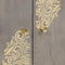 vidaXL Sideboard Grey and Gold 60 x 33 x 75 cm Solid Mango wood