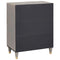 vidaXL Sideboard Grey and Gold 60 x 33 x 75 cm Solid Mango wood