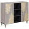 vidaXL Sideboard Grey and Gold 90 x 33.5 x 75 cm Solid Mango wood