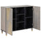 vidaXL Sideboard Grey and Gold 90 x 33.5 x 75 cm Solid Mango wood