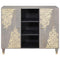 vidaXL Sideboard Grey and Gold 90 x 33.5 x 75 cm Solid Mango wood
