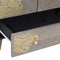 vidaXL Highboard Grey and Gold 60 x 33.5 x 100 cm Solid Mango wood