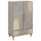 vidaXL Highboard Grey and Gold 60 x 33.5 x 100 cm Solid Mango wood